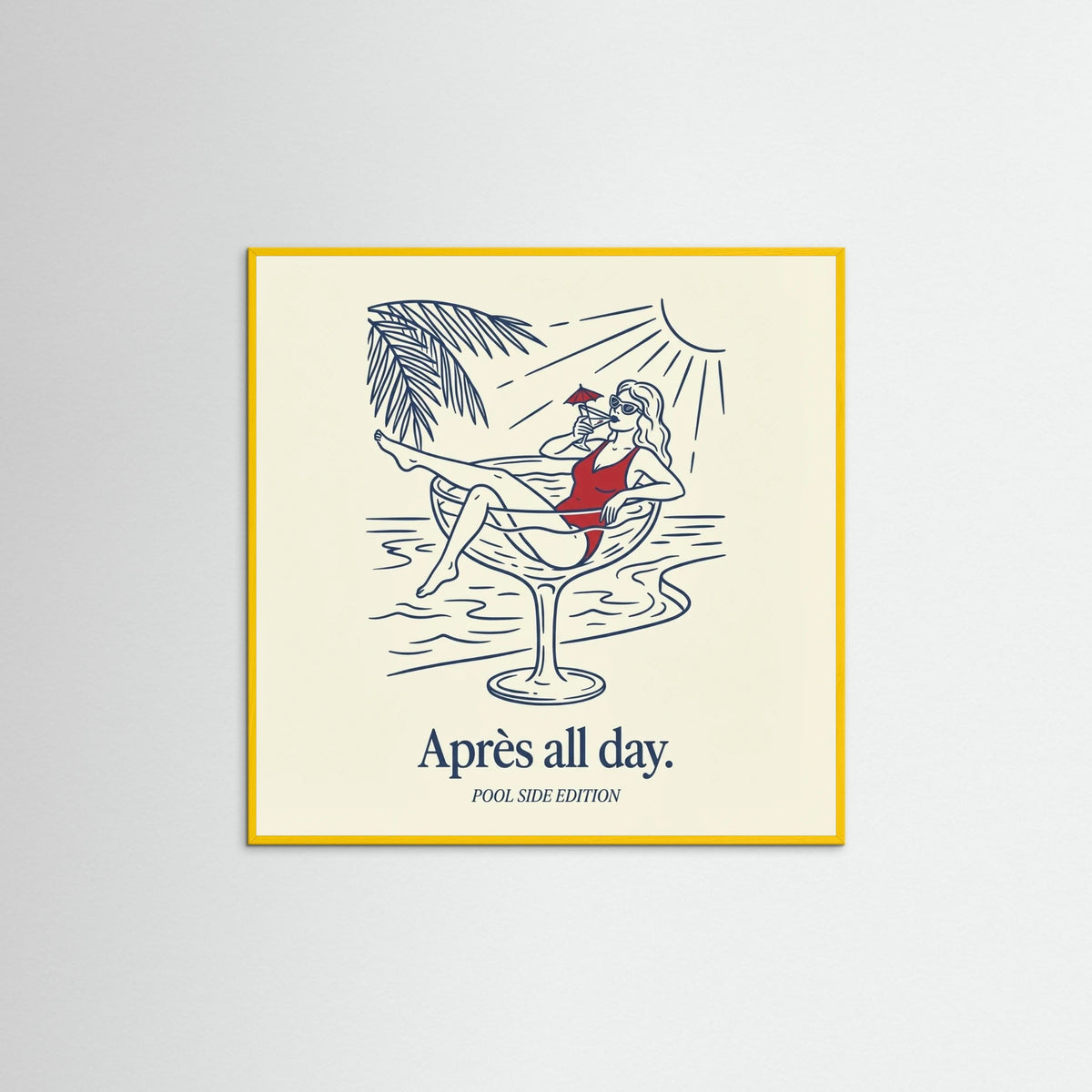 Yellow Wood Square Aprs Chic