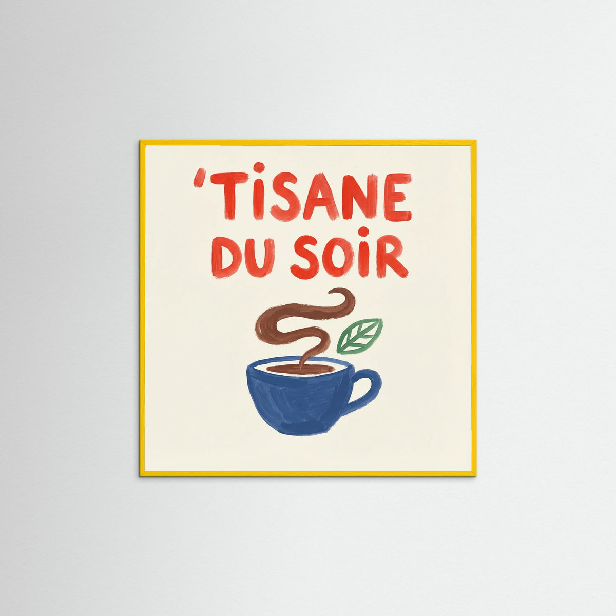 Yellow Wood Square Caf Con Leche