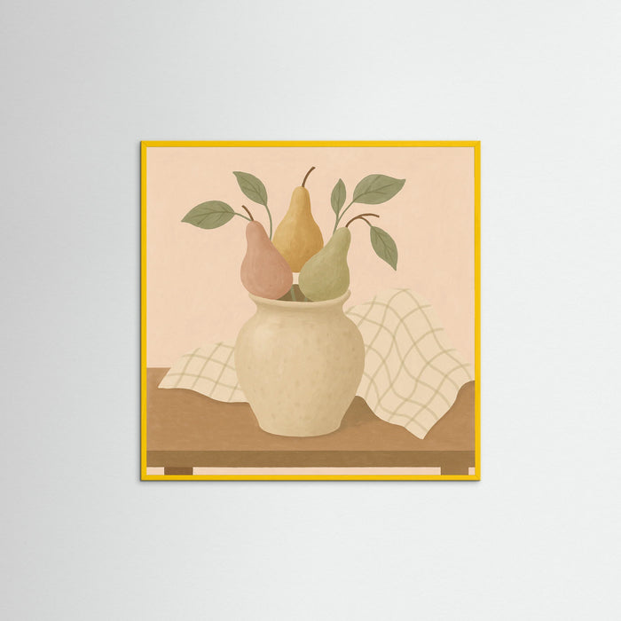 Yellow Wood Square Candlelit Aura