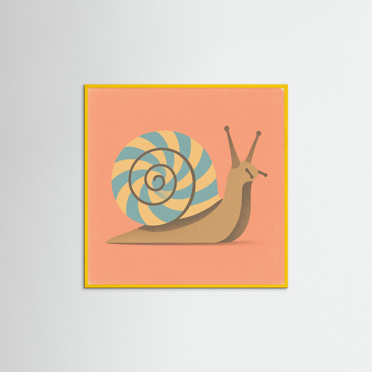 Yellow Wood Square Candy Snail