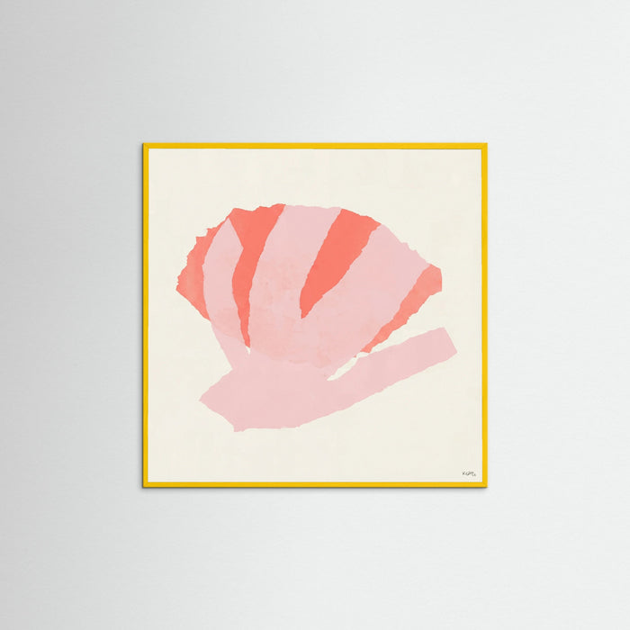 Yellow Wood Square Coral Bloom
