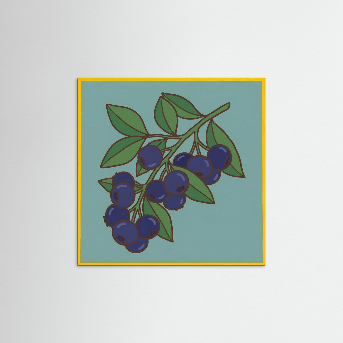 Yellow Wood Square Crimson Bloom Pot