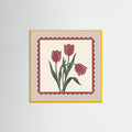 Yellow Wood Square Crimson Bloom