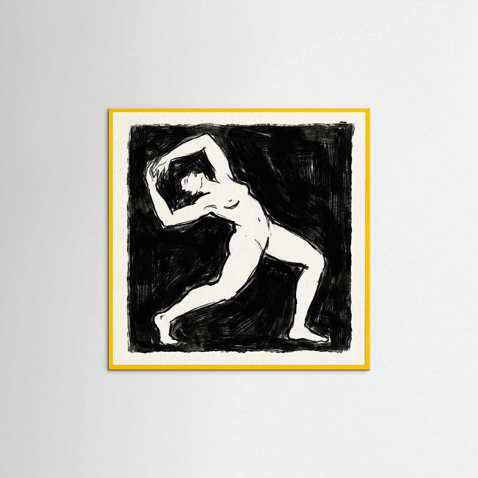 Yellow Wood Square Dark Confrontation