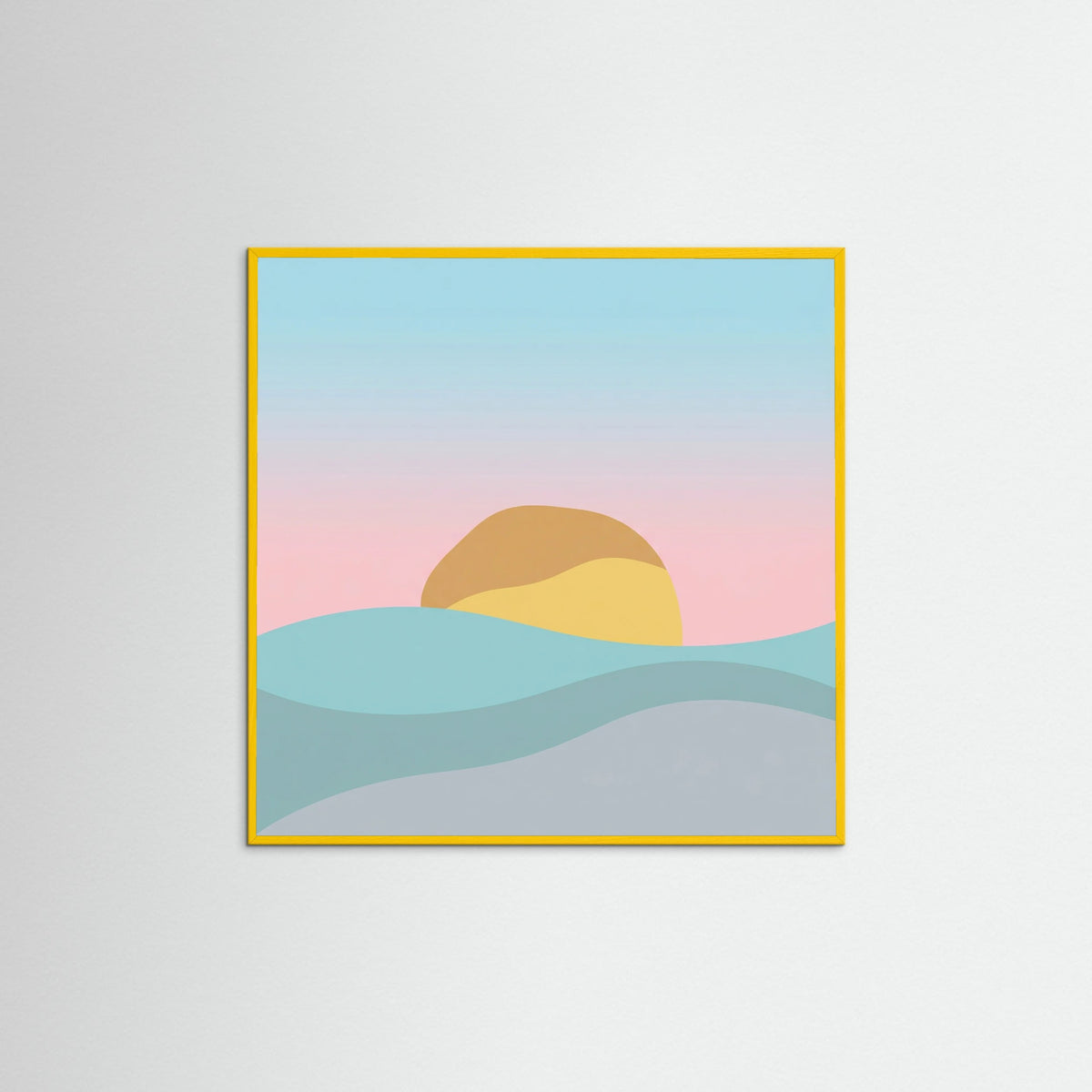 Yellow Wood Square Desert Sun