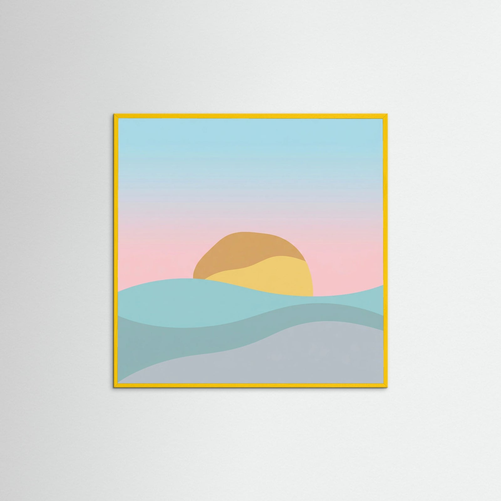Yellow Wood Square Desert Sun