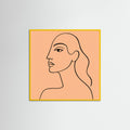 Yellow Wood Square Elegant Silhouette