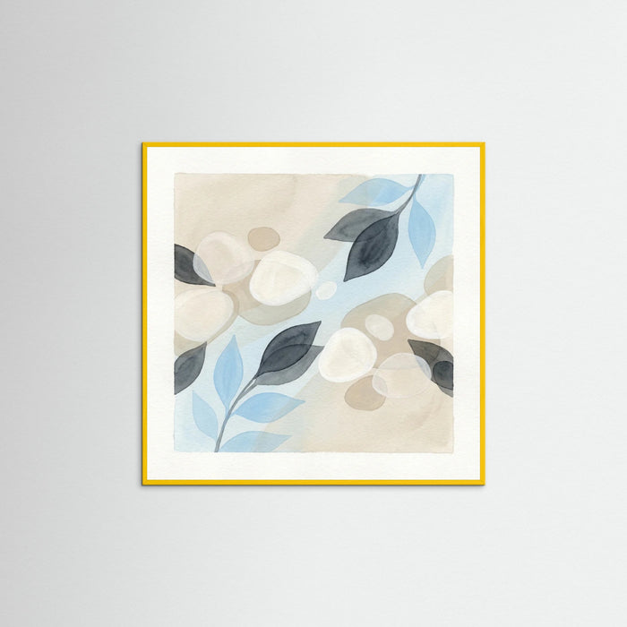 Yellow Wood Square Floral Drifts