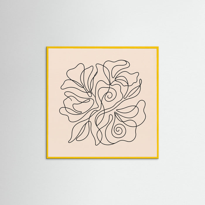 Yellow Wood Square Flowing Contour