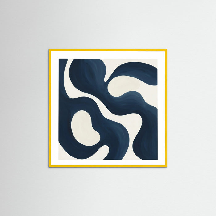 Yellow Wood Square Fluid Abstraction