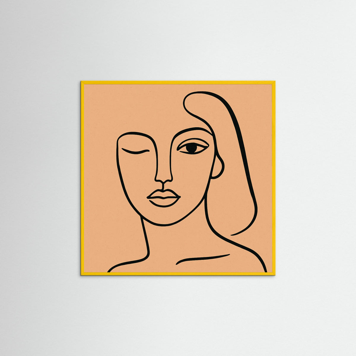 Yellow Wood Square Fluid Face