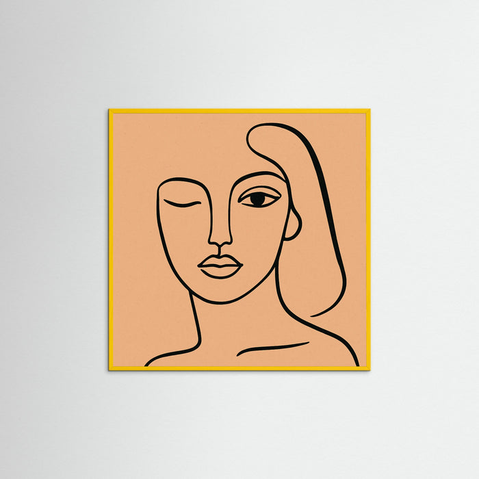 Yellow Wood Square Fluid Face