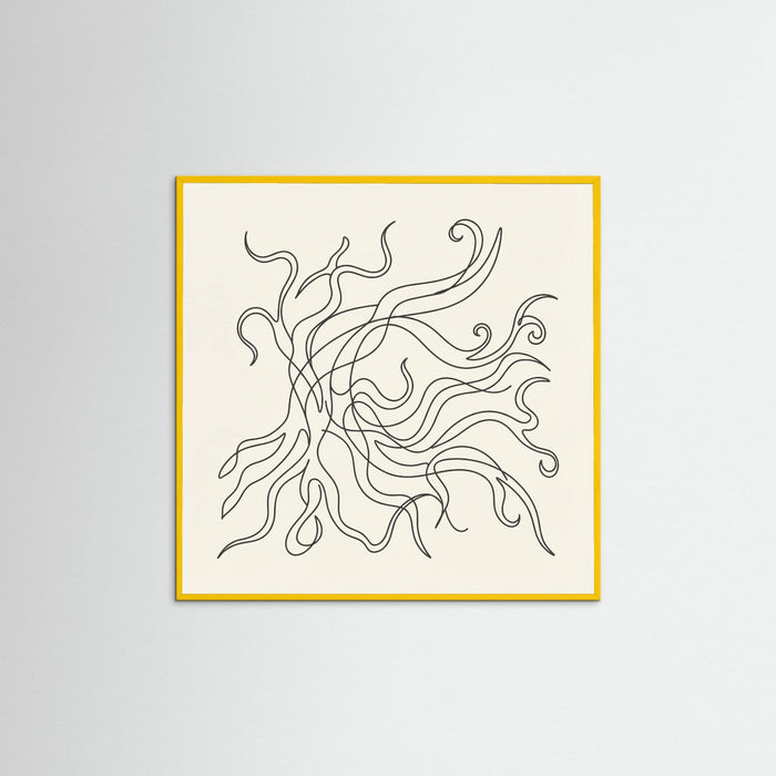 Yellow Wood Square Fluid Gestures