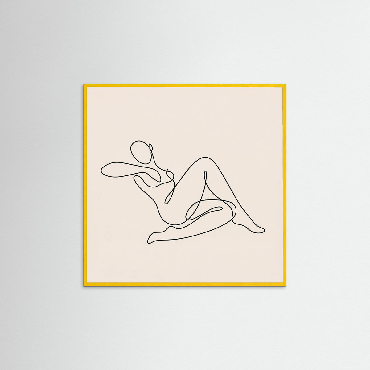 Yellow Wood Square Fluid Lines