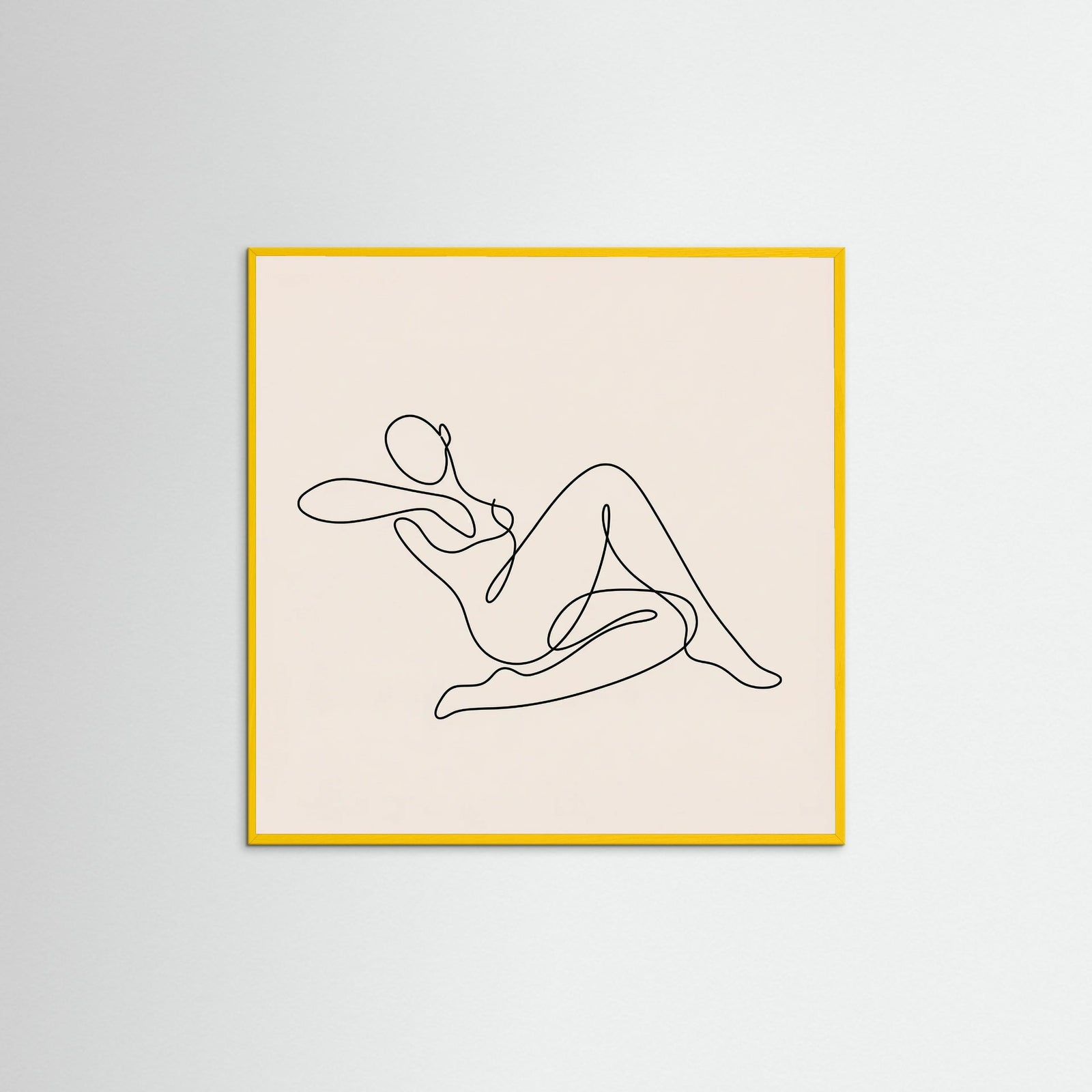 Yellow Wood Square Fluid Lines