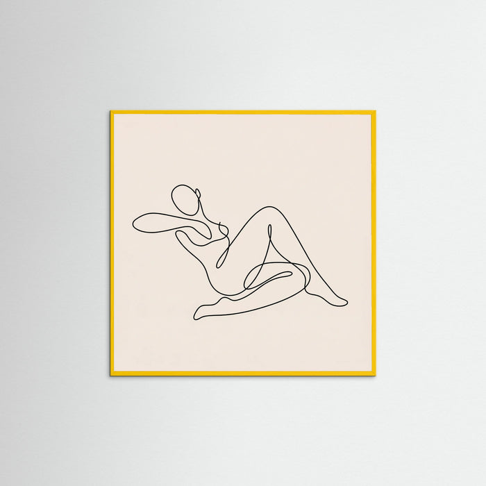 Yellow Wood Square Fluid Lines