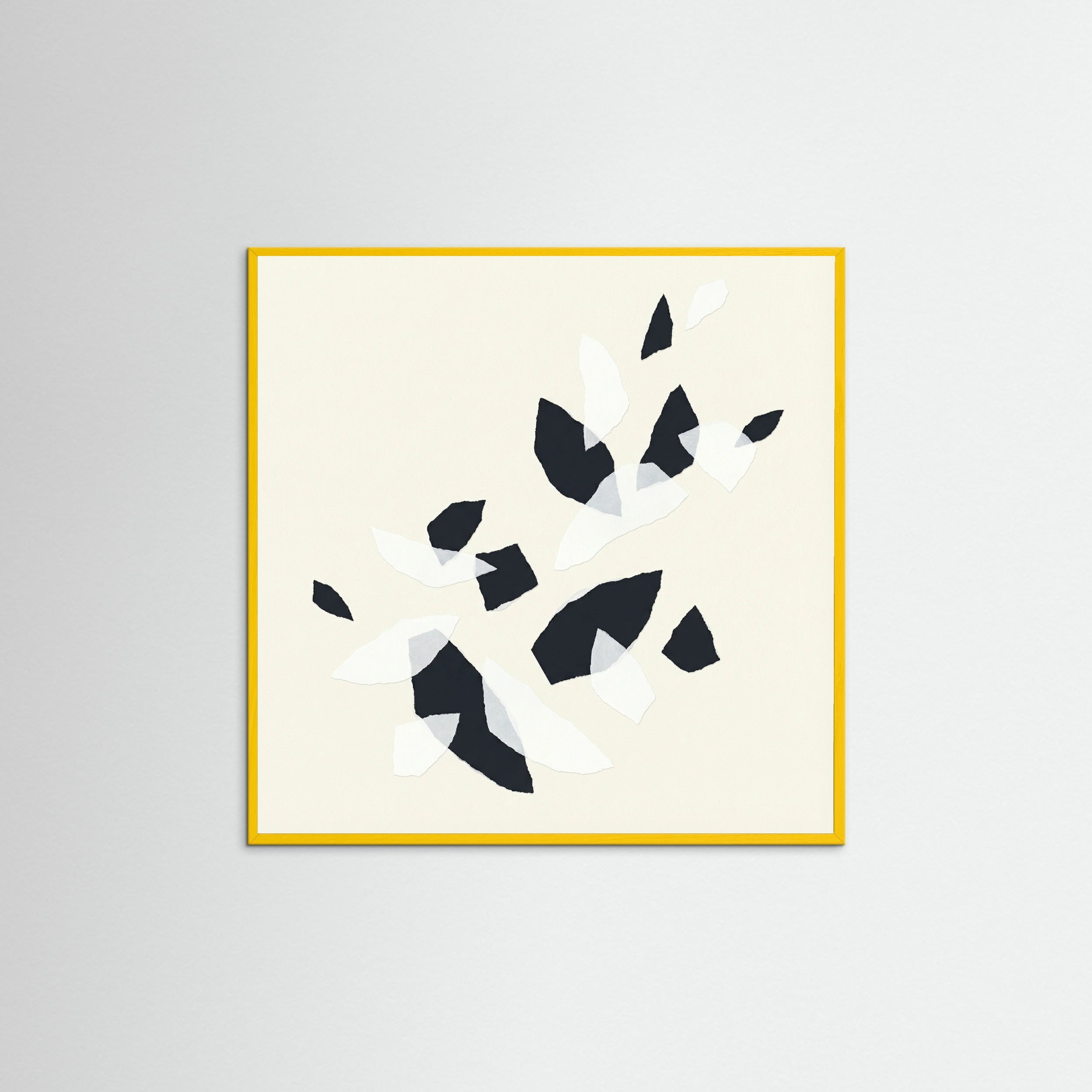 Yellow Wood Square Fragmented Flow