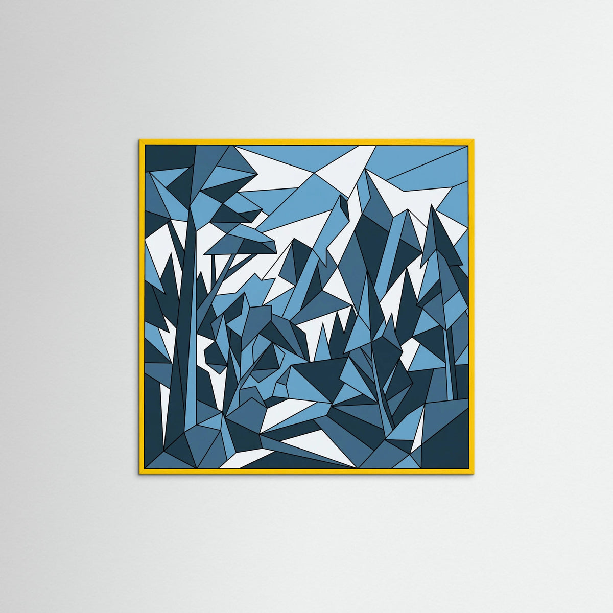 Yellow Wood Square Fragmented Harmony