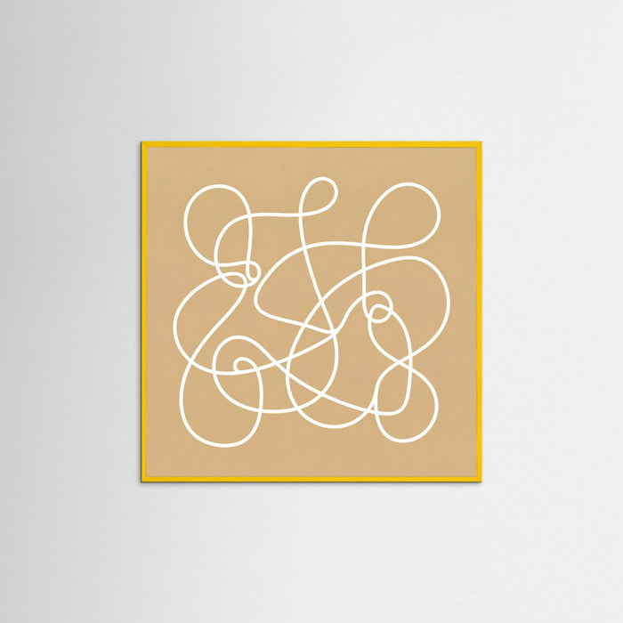 Yellow Wood Square Golden Glyphs