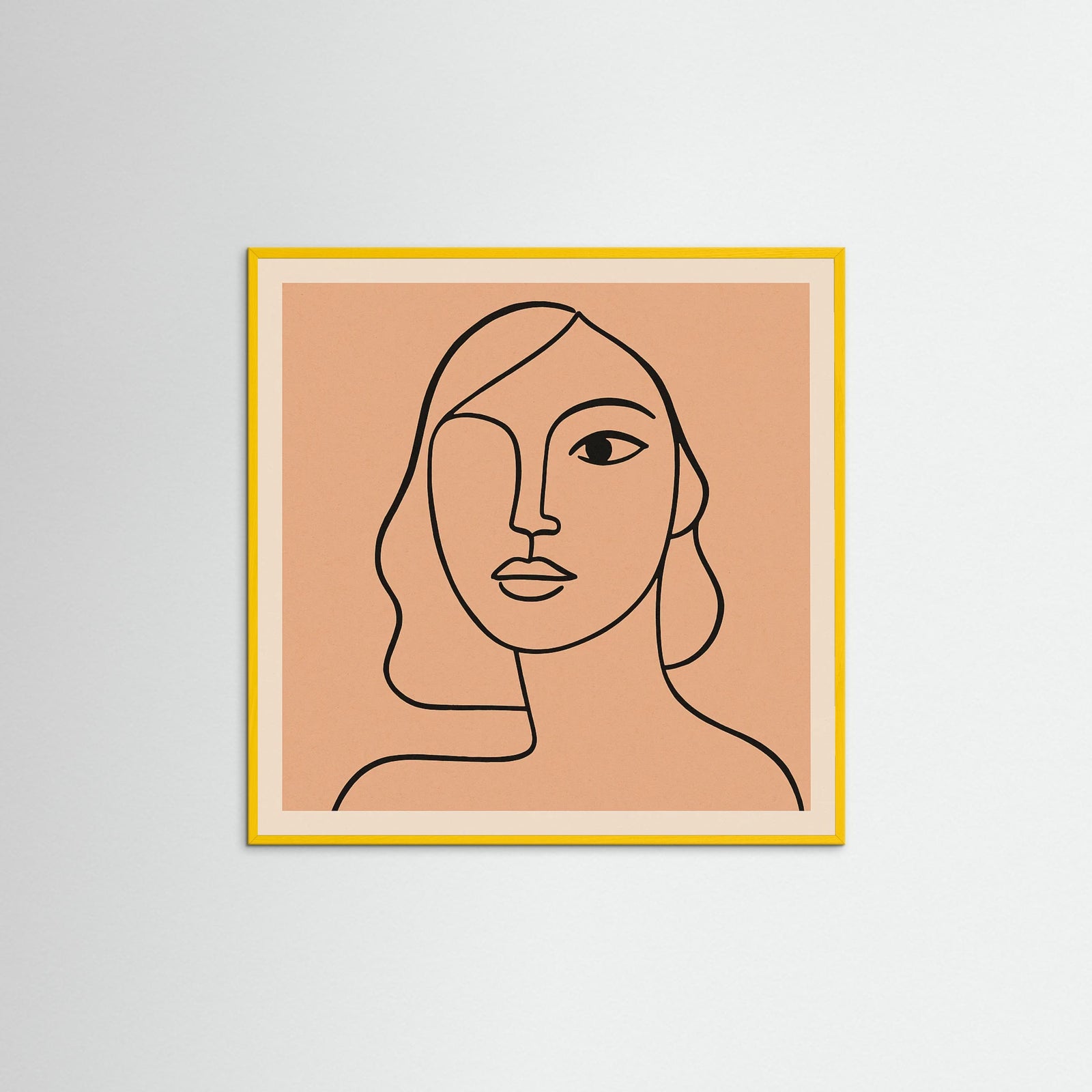 Yellow Wood Square Linear Grace