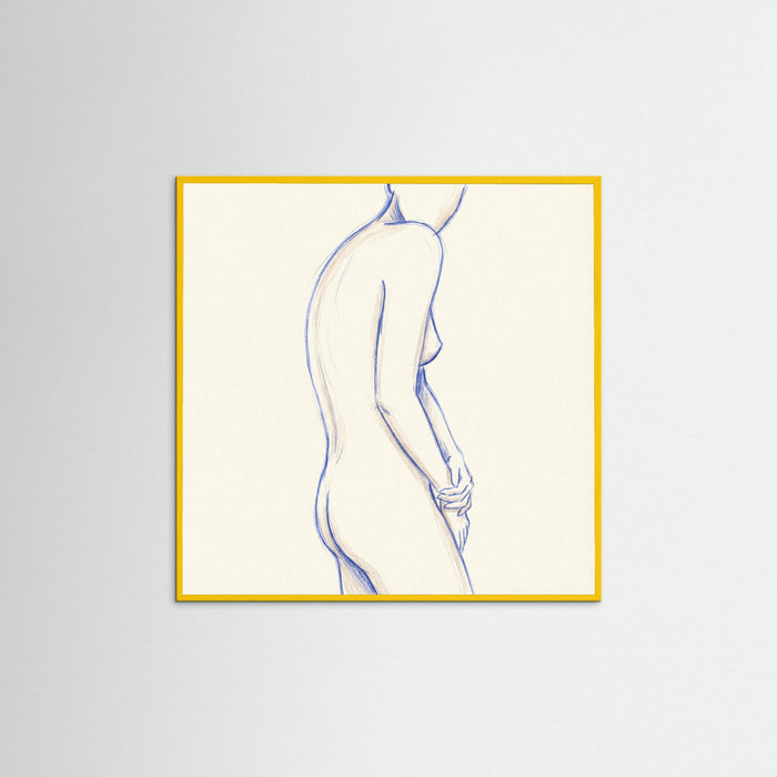 Yellow Wood Square Linear Portrait