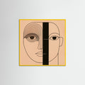Yellow Wood Square Linear Vision