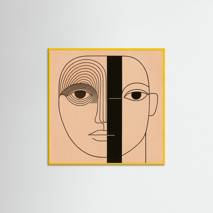 Yellow Wood Square Linear Vision