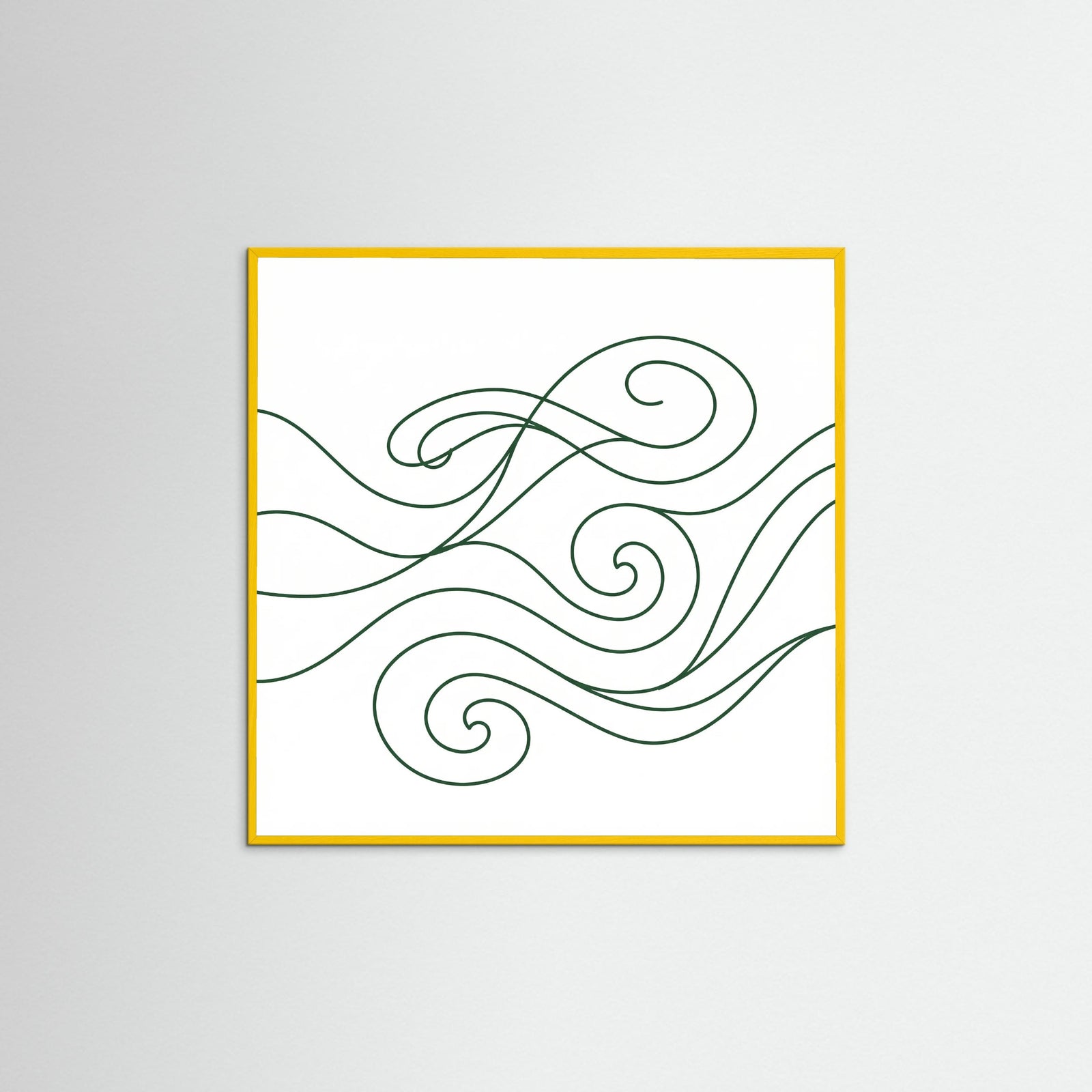 Yellow Wood Square Midnight Flow