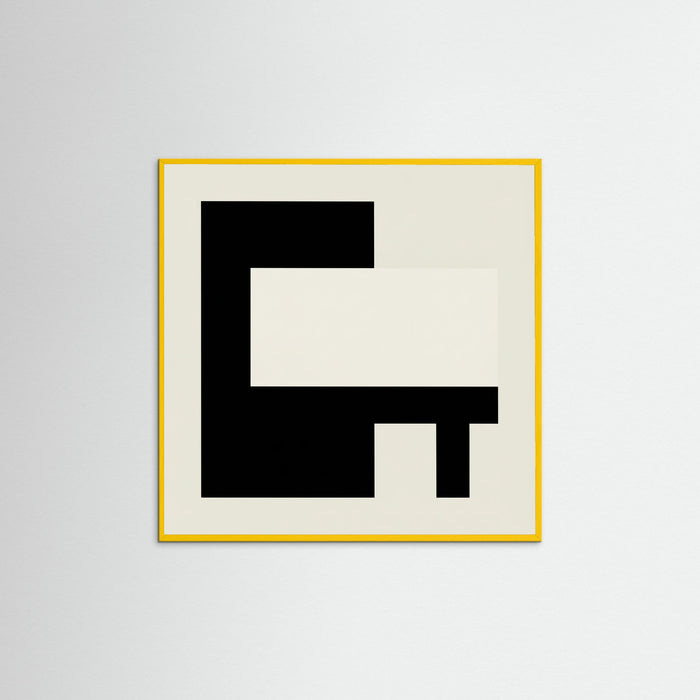 Yellow Wood Square Monochrome Balance