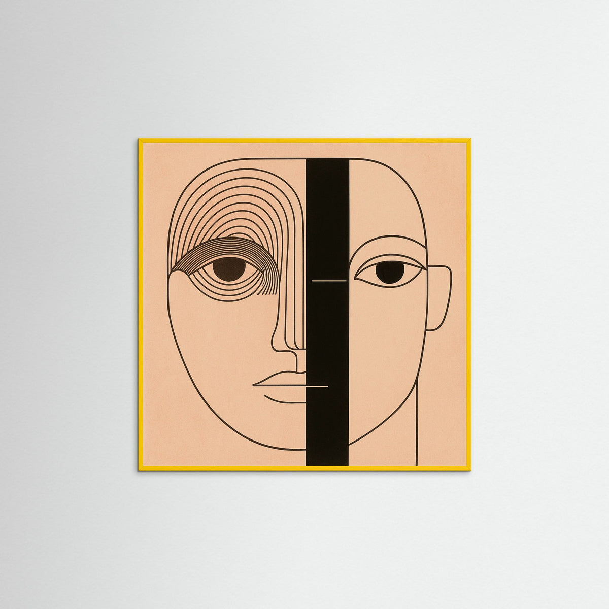 Yellow Wood Square Monochrome Mystic