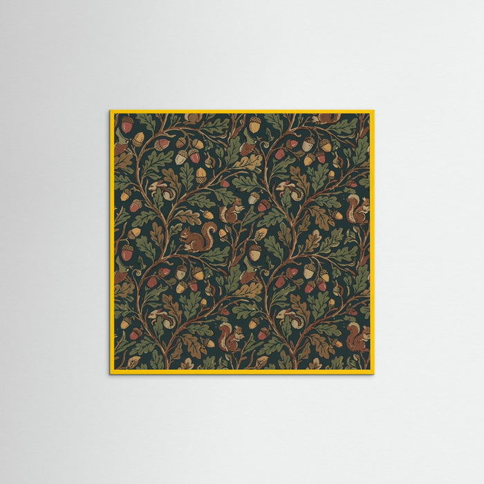 Yellow Wood Square Morrisian Bloom