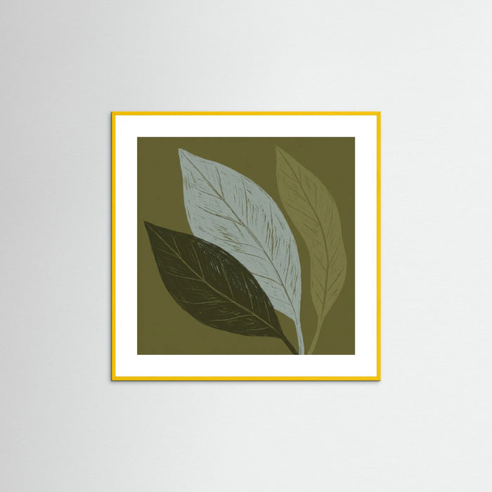 Yellow Wood Square Muted Bloom