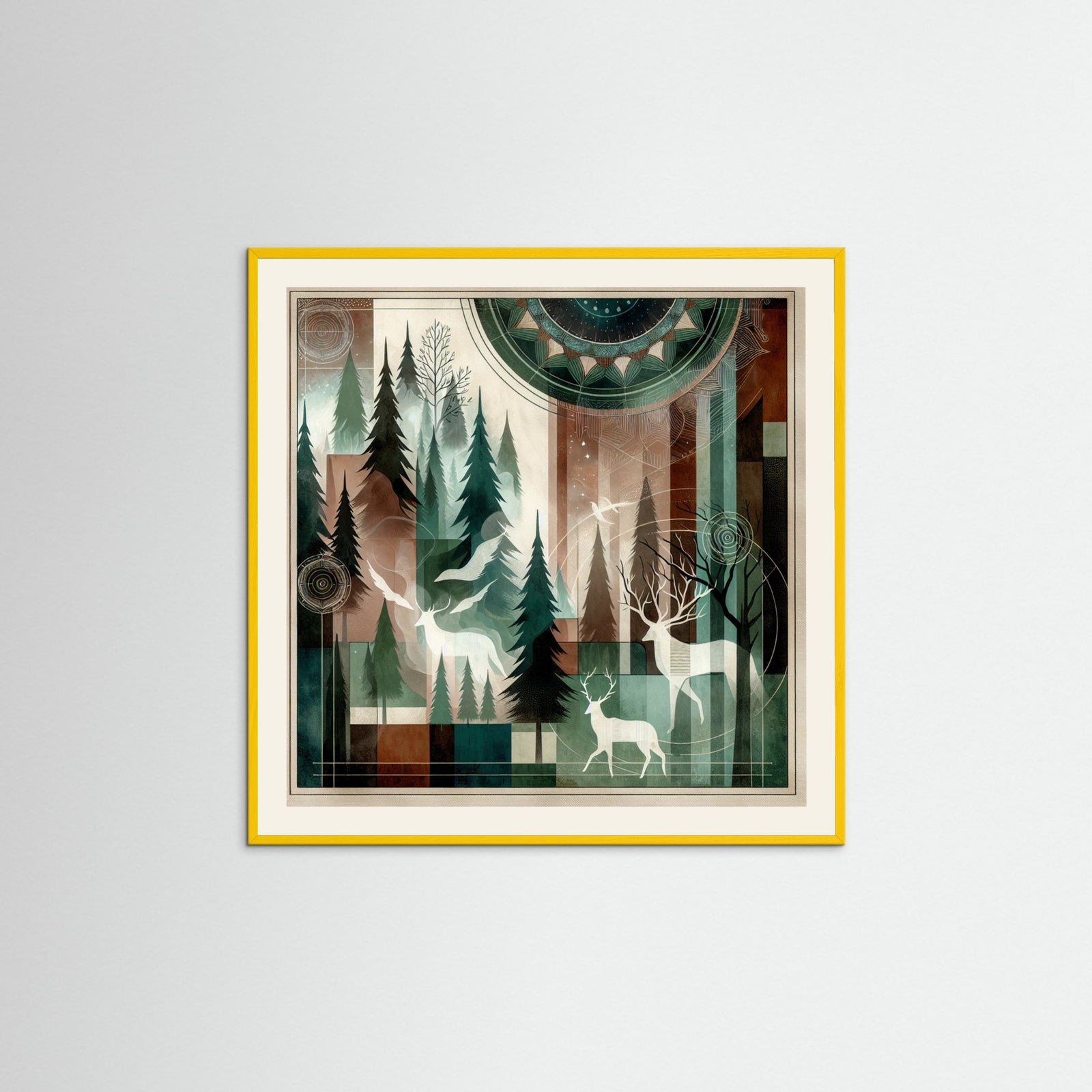 Yellow Wood Square Mystical Forest