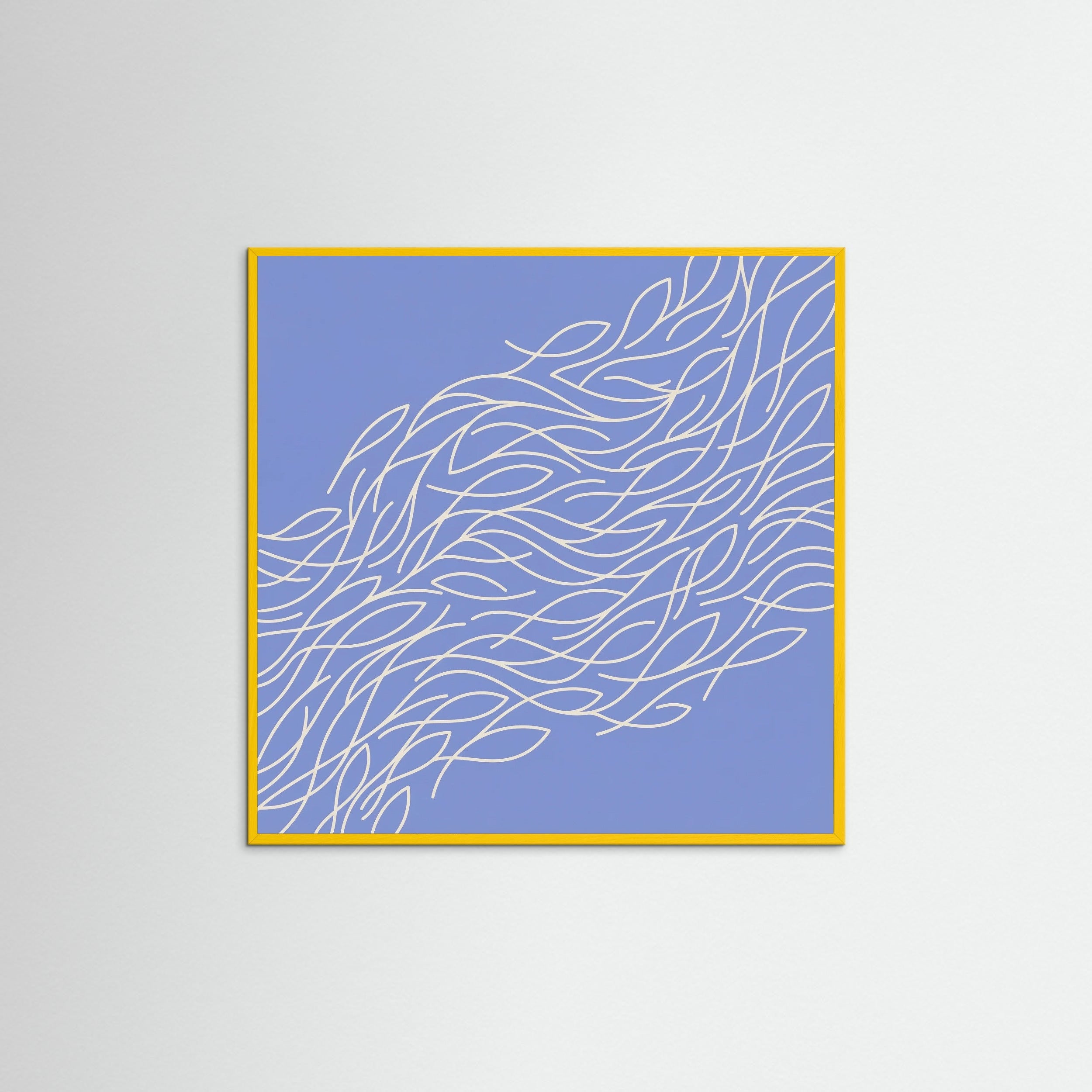 Yellow Wood Square Ocean Fan