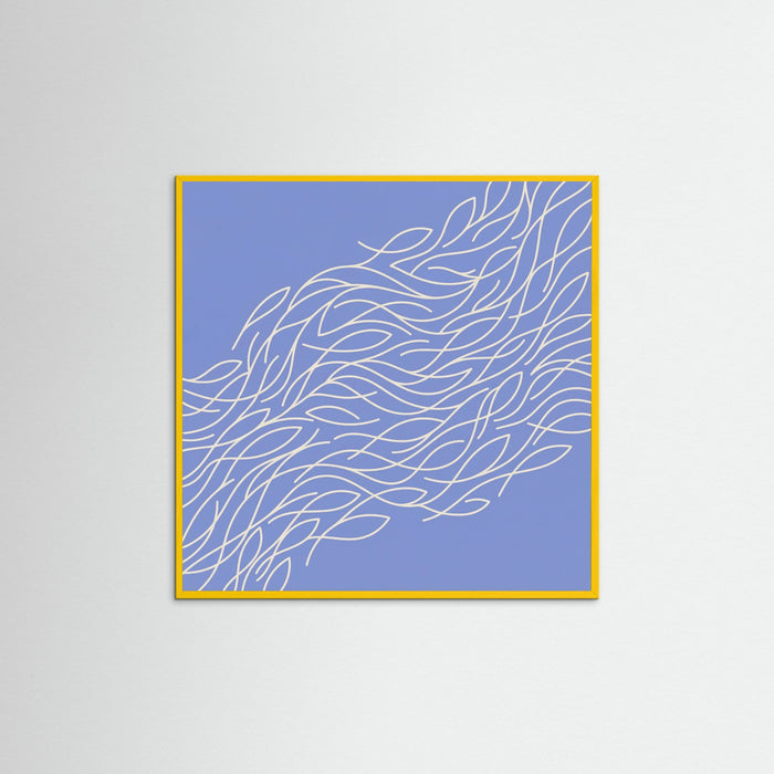 Yellow Wood Square Ocean Fan
