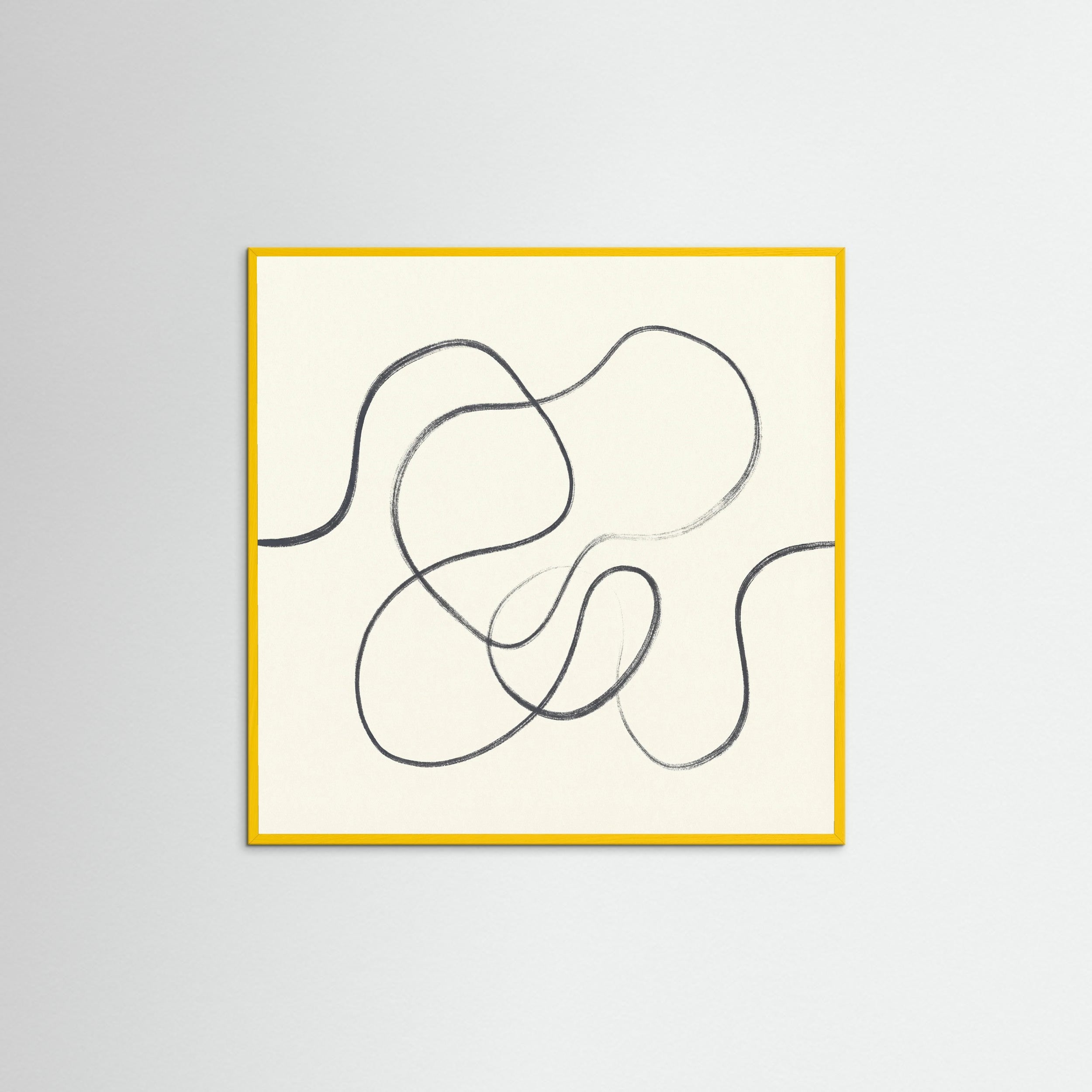 Yellow Wood Square Organic Flow