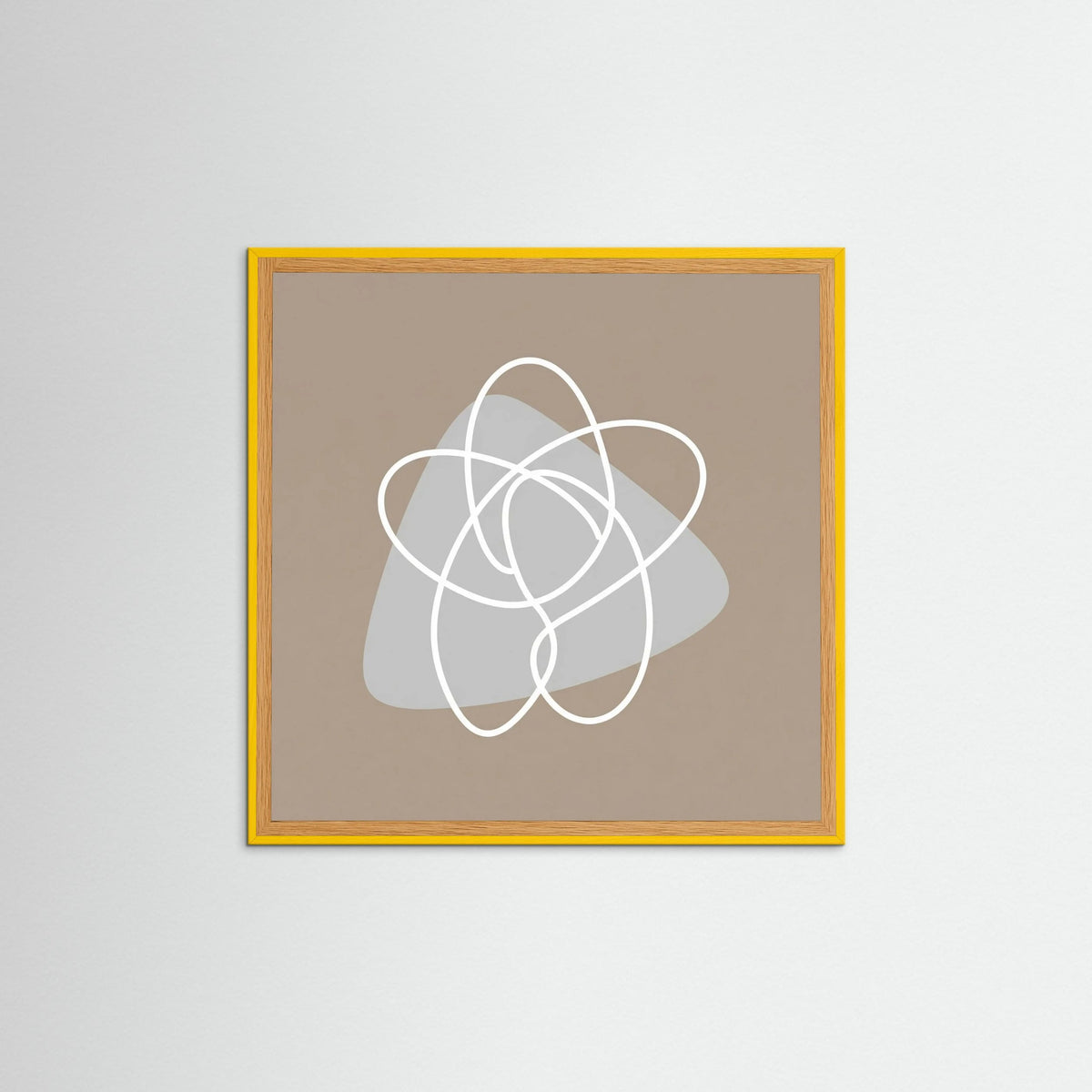 Yellow Wood Square Organic Flow