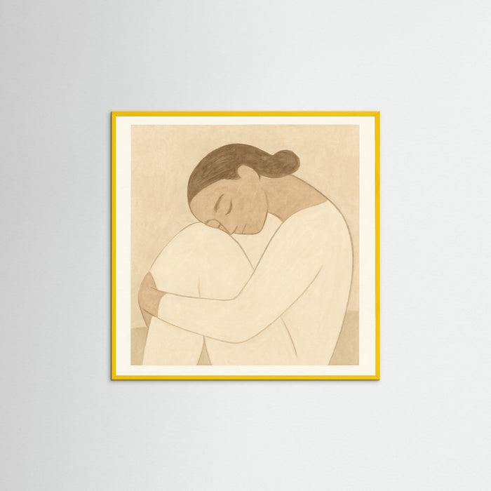 Yellow Wood Square Pale Thought