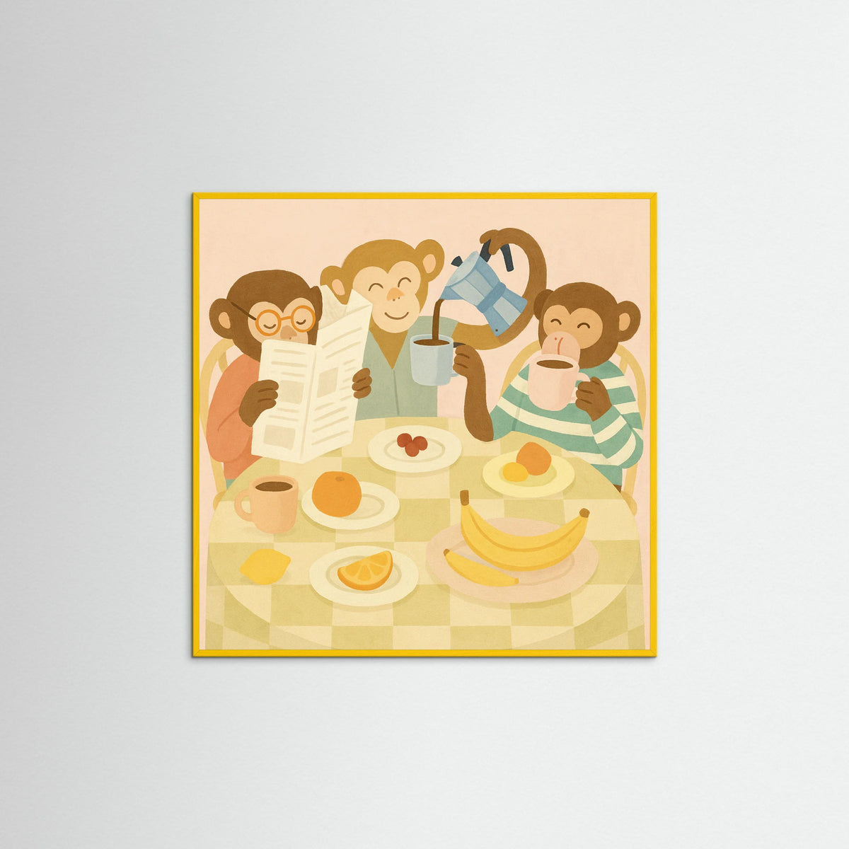 Yellow Wood Square Playful Coffee Club