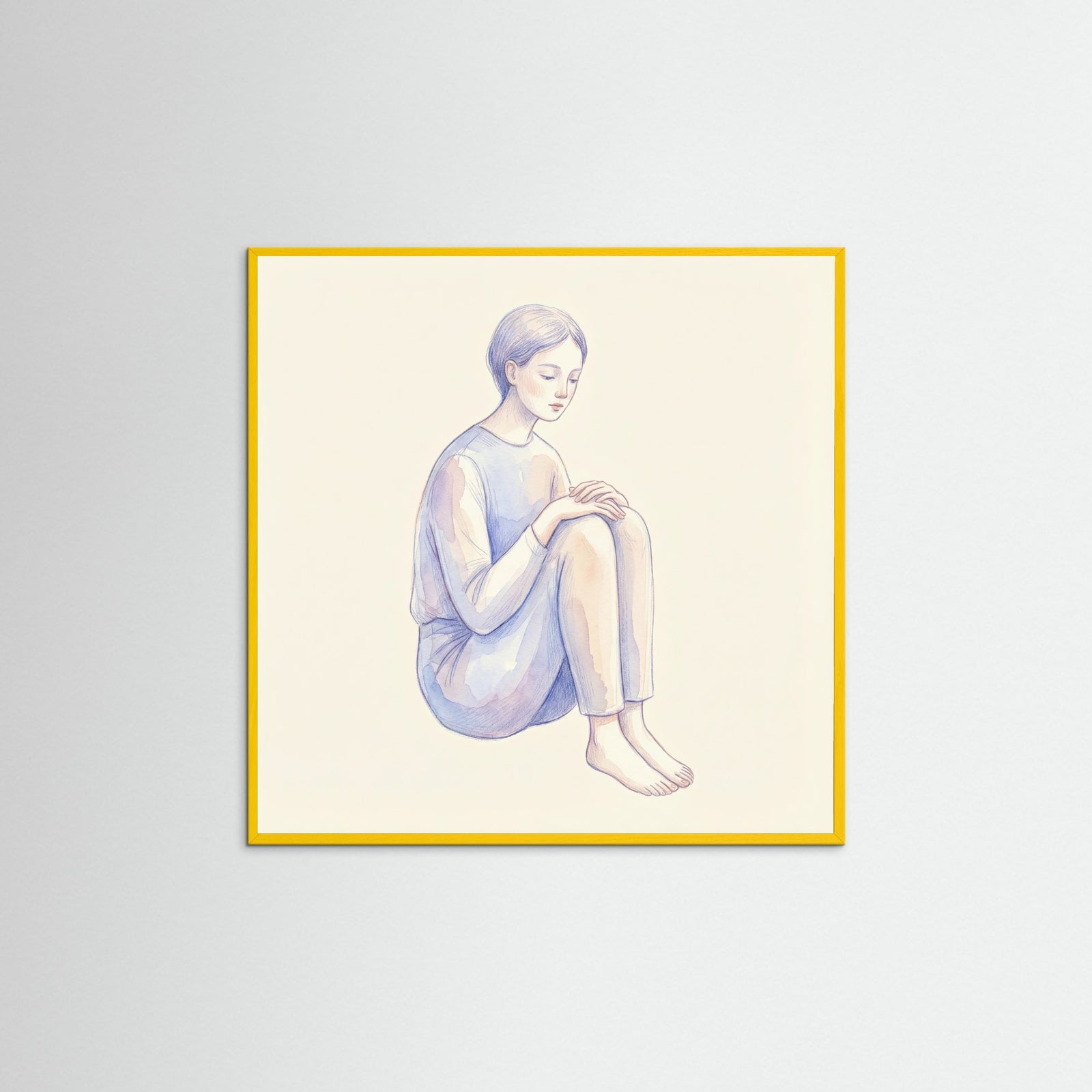 Yellow Wood Square Quiet Gaze