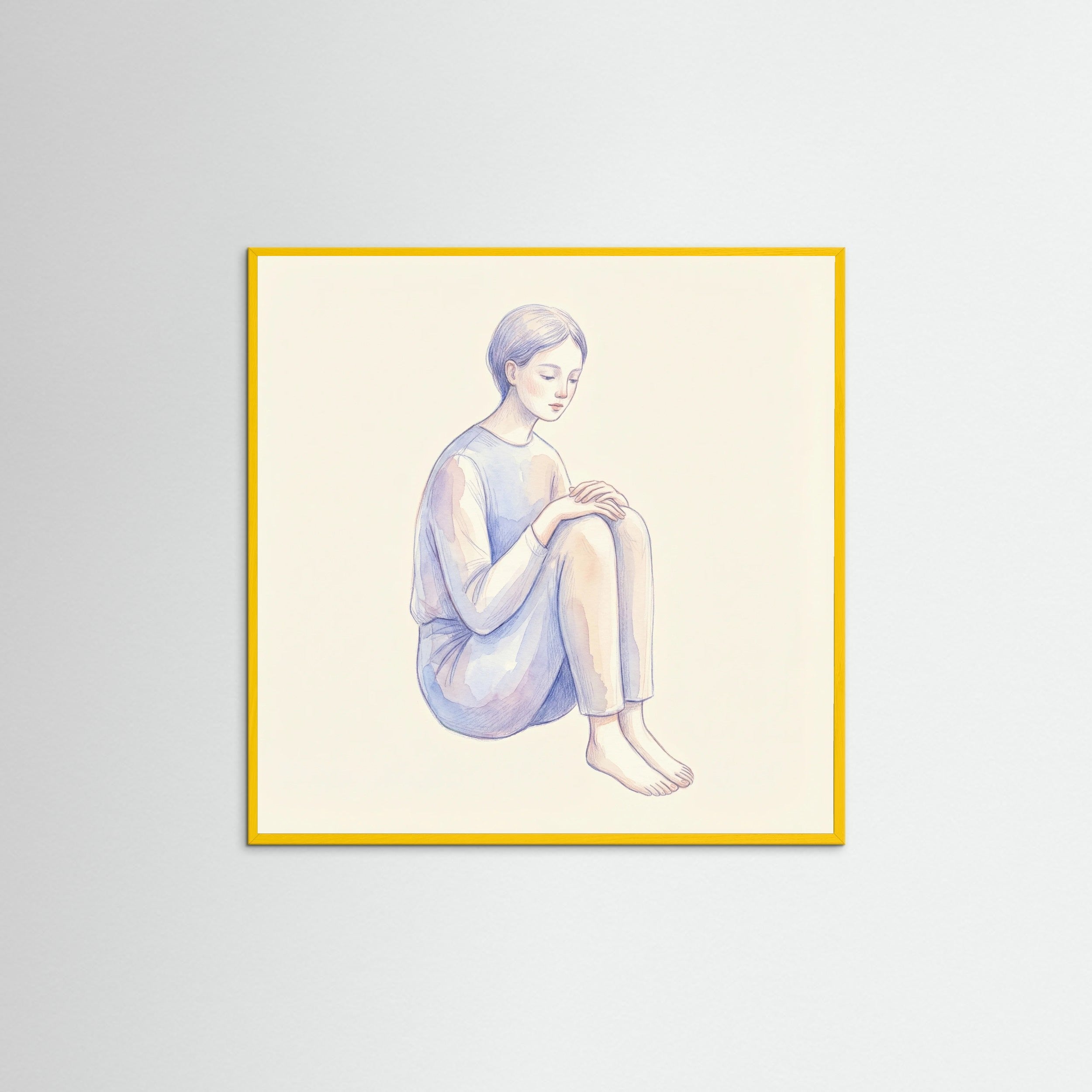 Yellow Wood Square Quiet Gaze