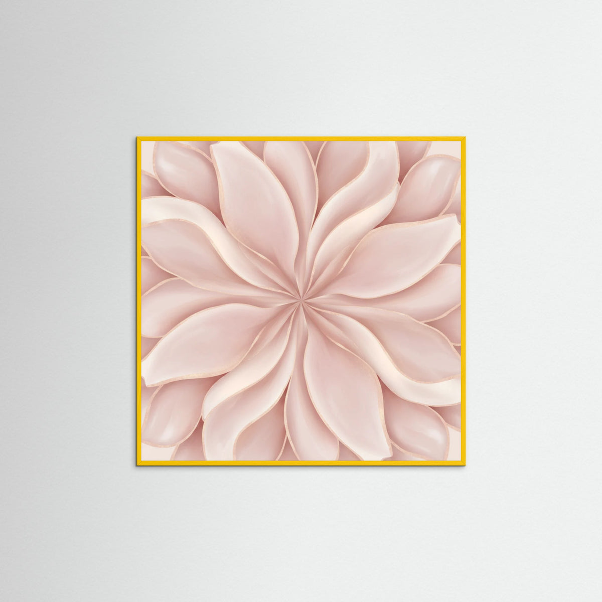 Yellow Wood Square Rose Embrace