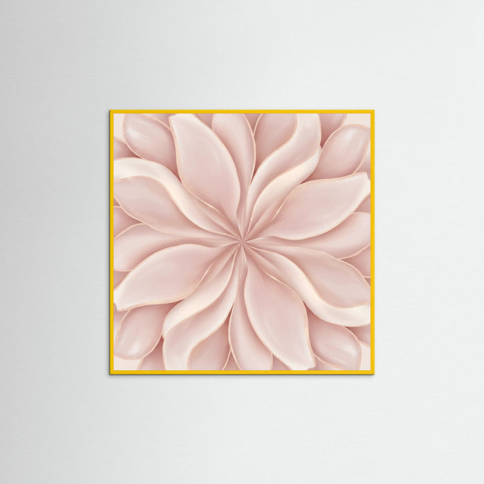 Yellow Wood Square Rose Embrace