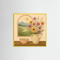 Yellow Wood Square Rustic Elegance