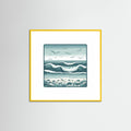 Yellow Wood Square Silent Waves