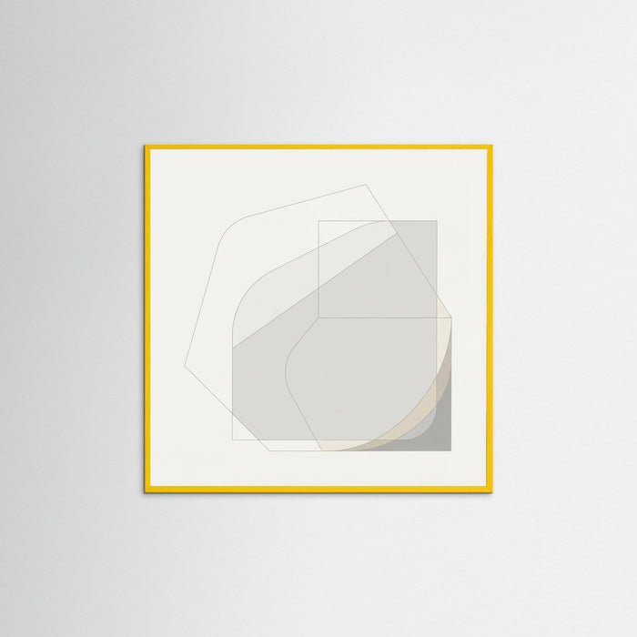 Yellow Wood Square Soft Geometry