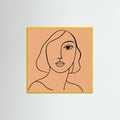 Yellow Wood Square Subtle Strokes