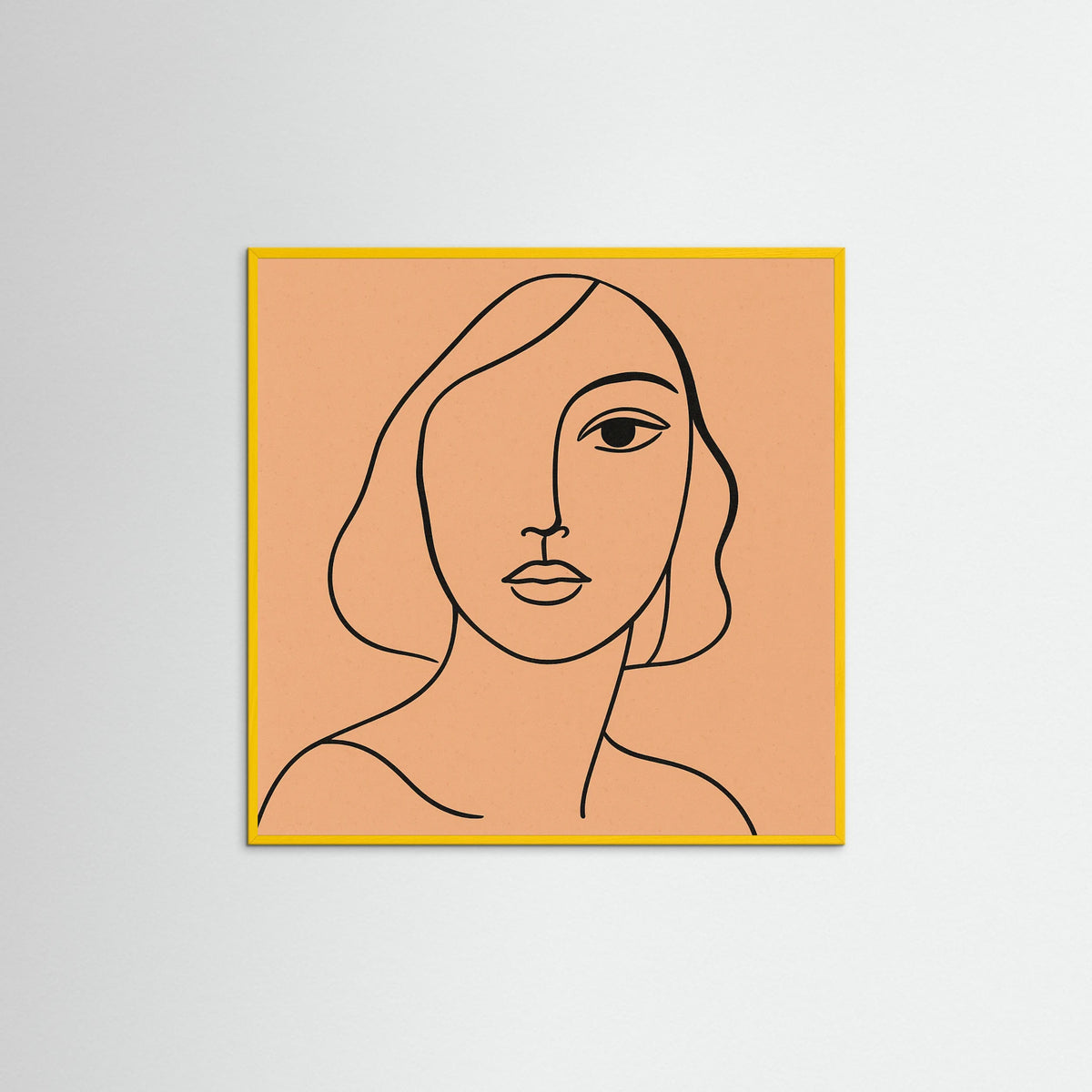 Yellow Wood Square Subtle Strokes