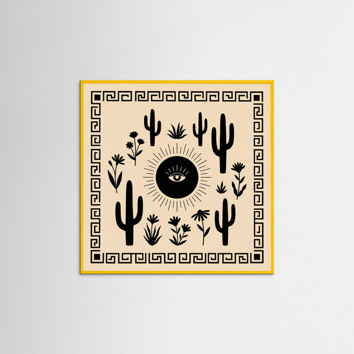 Yellow Wood Square Tropical Mystique