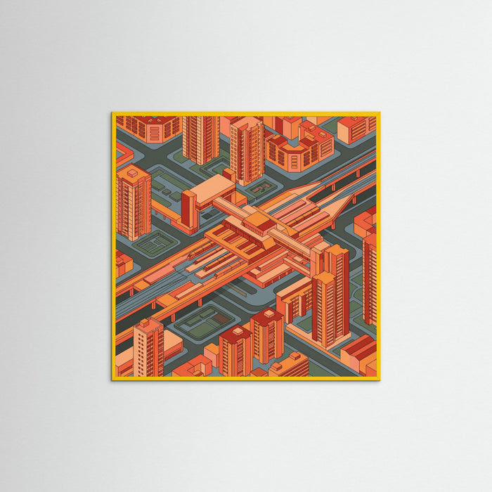 Yellow Wood Square Urban Geometry